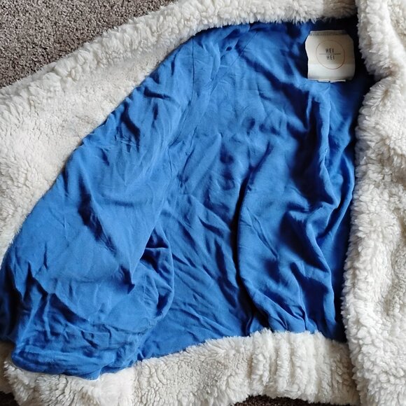 Anthropologie Hei Hei white teddy coat warm and cozy size XL - Picture 7 of 11